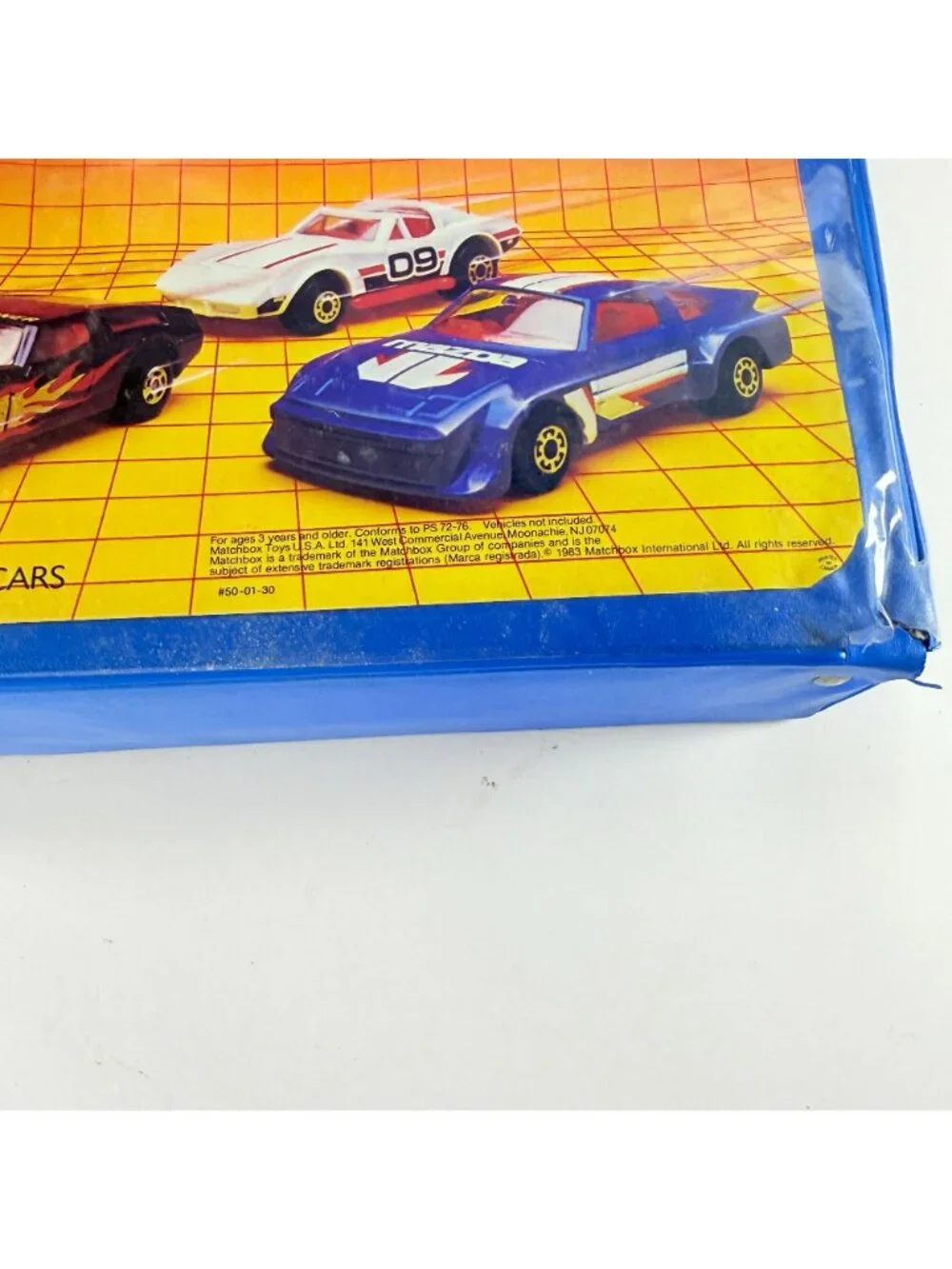 Vintage 1983 Empty Matchbox Official Collectors Car Carrier Case Blue w/2 Trays